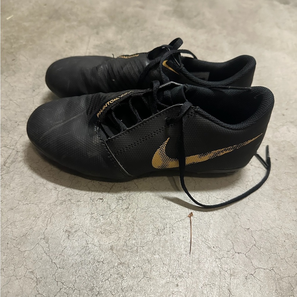 Nike Black and Gold Soccer Cleats